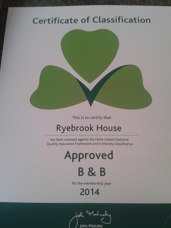 Bed and Breakfast Ryebrook House Cill Airne Esterno foto